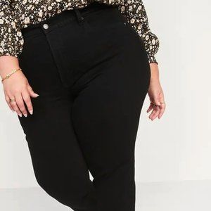 NWT Old Navy sz 26 Plus Long black jeans high rise O.G. Straight